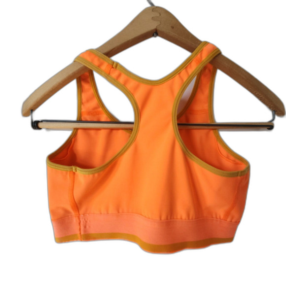 Under Armour Women's Neon Orange Compression Sports Bra, Size Medium - Running - Picture 2 of 7